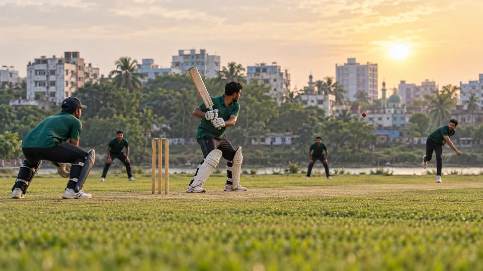 বাংলাদেশে ক্রিকেট খেলার কাল্পনিক দৃশ্য